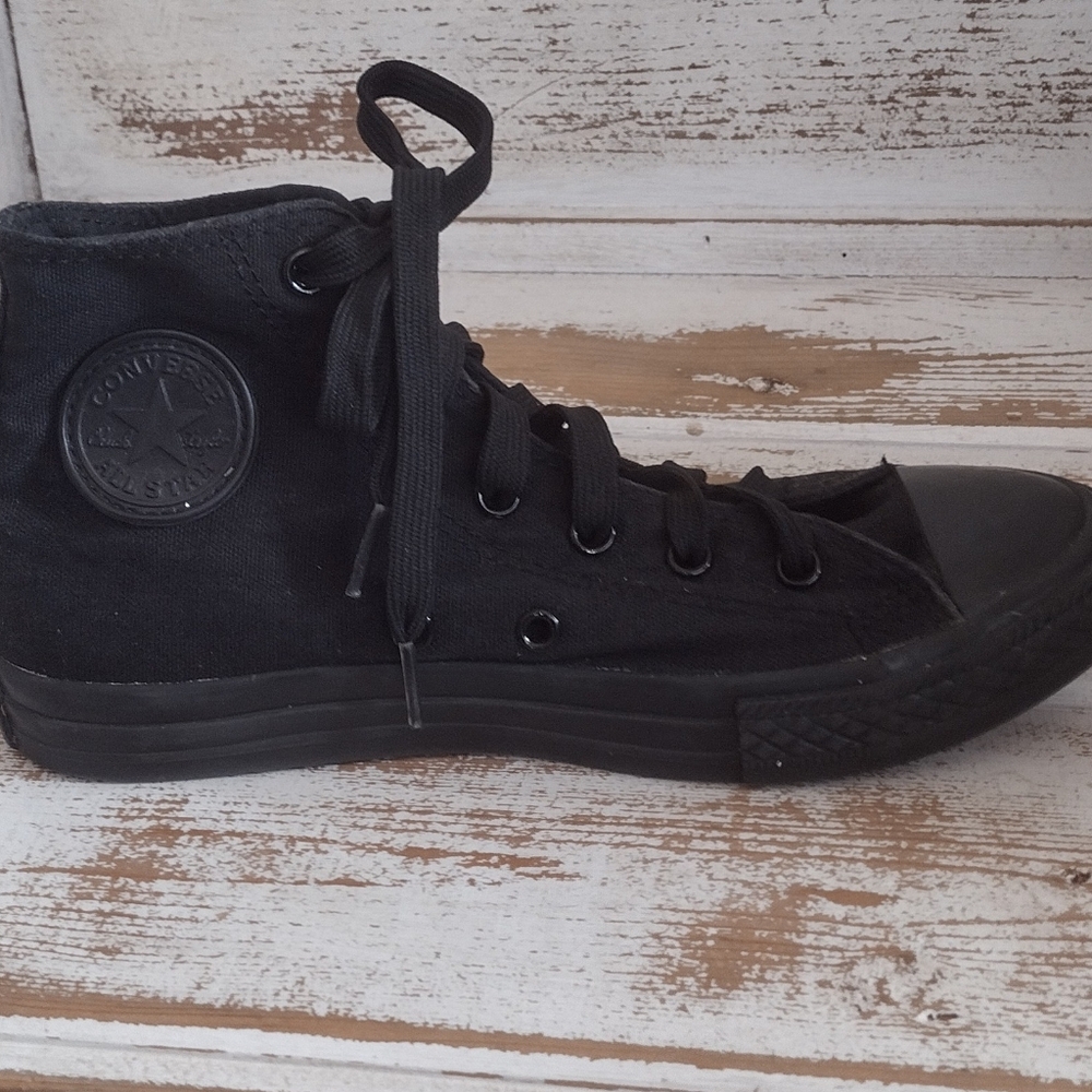Converse Kids Black High-Top Canvas Sneakers Size 3